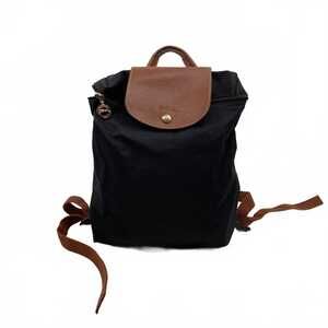 Longchamp Black Nylon Backpack | OS Regular, Made in France, Classic Style